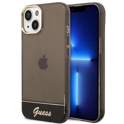 Guess GUHCP14SHGCOK iPhone 14 / 15 / 13 6.1" czarny/black hardcase Translucent