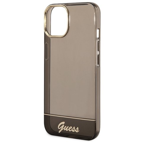Guess GUHCP14SHGCOK iPhone 14 / 15 / 13 6.1" czarny/black hardcase Translucent
