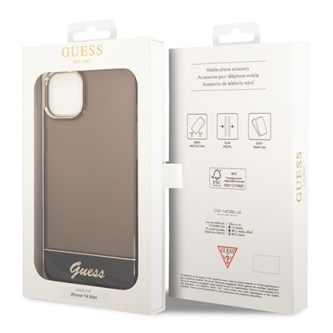 Guess GUHCP14SHGCOK iPhone 14 / 15 / 13 6.1" czarny/black hardcase Translucent