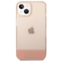 Guess GUHCP14SHGCOP iPhone 14 6,1" różowy/pink hardcase Translucent