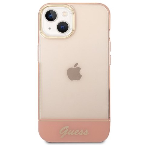 Guess GUHCP14SHGCOP iPhone 14 6,1" różowy/pink hardcase Translucent