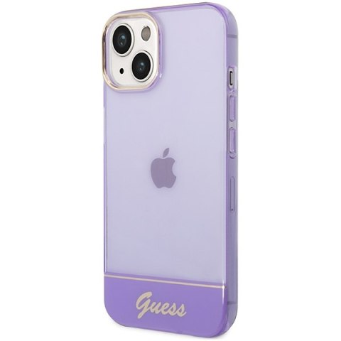 Guess GUHCP14SHGCOU iPhone 14 6,1" fioletowy/purple hardcase Translucent