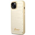 Guess GUHCP14SHGCRHD iPhone 14 / 15 / 13 6.1" złoty/gold hardcase Croco Collection