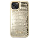 Guess GUHCP14SHGCRHD iPhone 14 / 15 / 13 6.1" złoty/gold hardcase Croco Collection