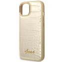 Guess GUHCP14SHGCRHD iPhone 14 / 15 / 13 6.1" złoty/gold hardcase Croco Collection