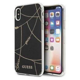 Guess GUHCPXPCUCHBK iPhone X/Xs czarny/black hardcase Gold Chain Collection