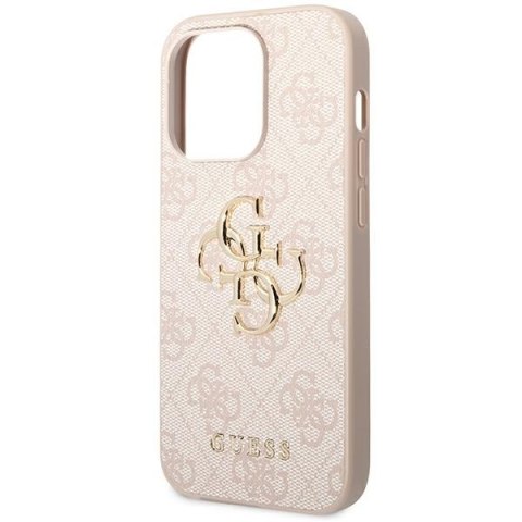 Guess GUHCP14X4GMGPI iPhone 14 Pro Max 6,7" różowy/pink hardcase 4G Big Metal Logo