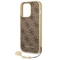 Guess GUHCP14XGF4GBR iPhone 14 Pro Max 6,7" brązowy/brown hardcase 4G Charms Collection