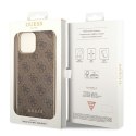 Guess GUHCP14XGF4GBR iPhone 14 Pro Max 6,7" brązowy/brown hardcase 4G Charms Collection