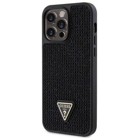 Guess GUHCP14XHDGTPK iPhone 14 Pro Max 6.7" czarny/black hardcase Rhinestone Triangle