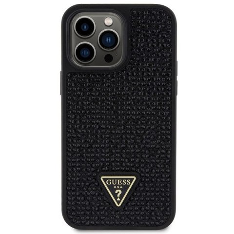 Guess GUHCP14XHDGTPK iPhone 14 Pro Max 6.7" czarny/black hardcase Rhinestone Triangle