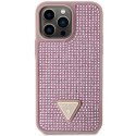Guess GUHCP14XHDGTPP iPhone 14 Pro Max 6.7" różowy/pink hardcase Rhinestone Triangle