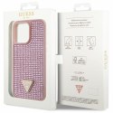 Guess GUHCP14XHDGTPP iPhone 14 Pro Max 6.7" różowy/pink hardcase Rhinestone Triangle
