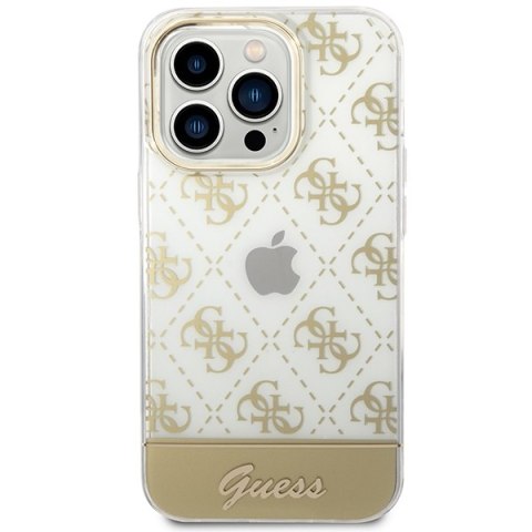 Guess GUHCP14XHG4MHG iPhone 14 Pro Max 6,7" złoty/gold hardcase 4G Pattern Script