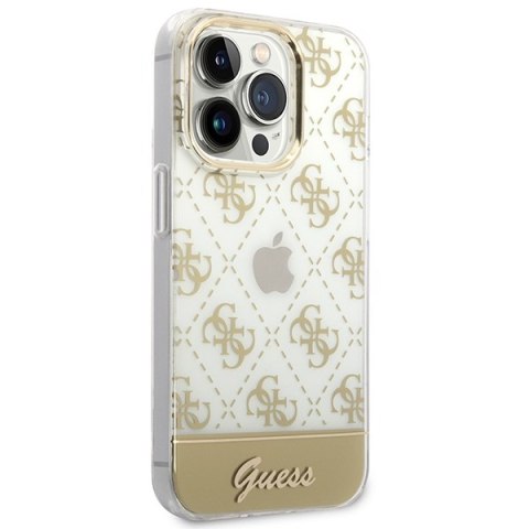 Guess GUHCP14XHG4MHG iPhone 14 Pro Max 6,7" złoty/gold hardcase 4G Pattern Script