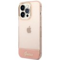 Guess GUHCP14XHGCOP iPhone 14 Pro Max 6,7" różowy/pink hardcase Translucent