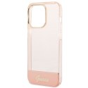 Guess GUHCP14XHGCOP iPhone 14 Pro Max 6,7" różowy/pink hardcase Translucent
