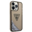 Guess GUHCP14XLFCTPK iPhone 14 Pro Max 6,7" czarny/black hardcase Liquid Glitter Palm Collection