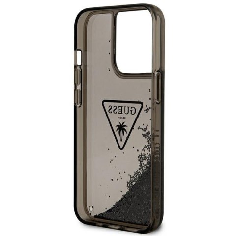 Guess GUHCP14XLFCTPK iPhone 14 Pro Max 6,7" czarny/black hardcase Liquid Glitter Palm Collection