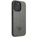 Guess GUHCP14XPSATLG iPhone 14 Pro Max 6,7" srebrny/silver hardcase SaffianoTriangle Logo