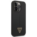 Guess GUHCP14XSLTGK iPhone 14 Pro Max 6,7" czarny/black hardcase Silicone Triangle