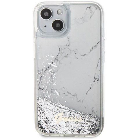Guess GUHCP14SLCSGSGH iPhone 14 6.1" biały/white hardcase Liquid Glitter Marble