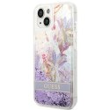 Guess GUHCP14SLFLSU iPhone 14 6,1" fioletowy/purple hardcase Flower Liquid Glitter