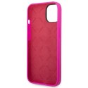 Guess GUHCP14SSLSMF iPhone 14 / 15 / 13 6.1" fuksja/fuschia hard case Silicone Vintage Gold Logo