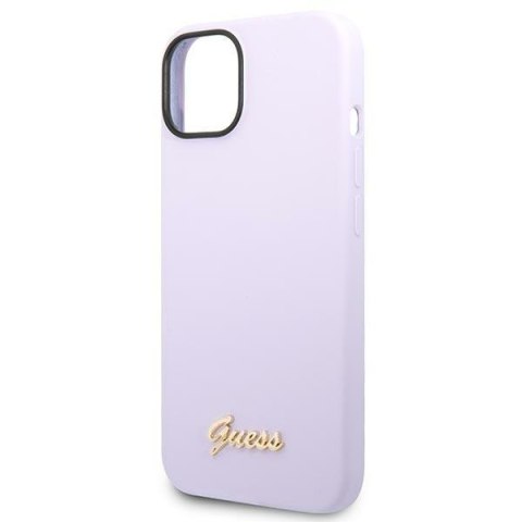 Guess GUHCP14SSLSMU iPhone 14 6,1" fioletowy/purple hard case Silicone Vintage Gold Logo