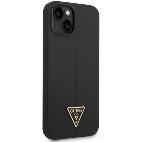 Guess GUHCP14SSLTGK iPhone 14 6,1" czarny/black hardcase Silicone Triangle