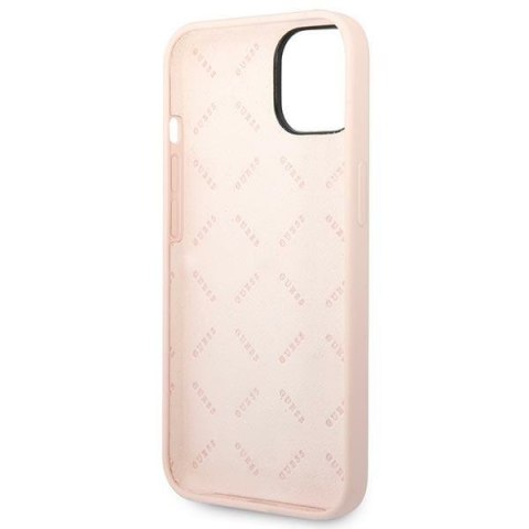 Guess GUHCP14SSLTGP iPhone 14 6,1" różowy/pink hardcase Silicone Triangle