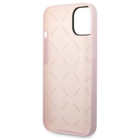 Guess GUHCP14SSLTGU iPhone 14 6,1" fioletowy/purple hardcase Silicone Triangle