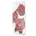 Guess GUHCPXROSTR iPhone X transparent hard case Flower Desire red rose