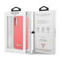 Guess GUHCS21FLSLMGFU S21 FE G990 fuksja/fuchsia hardcase Silicone Script Metal Logo