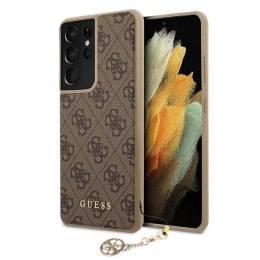 Guess GUHCS21LGF4GBR S21 Ultra G998 brązowy/brown hardcase 4G Charms Collection