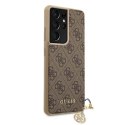 Guess GUHCS21LGF4GBR S21 Ultra G998 brązowy/brown hardcase 4G Charms Collection