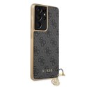 Guess GUHCS21LGF4GGR S21 Ultra G998 szary/grey hardcase 4G Charms Collection