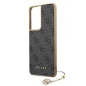 Guess GUHCS21LGF4GGR S21 Ultra G998 szary/grey hardcase 4G Charms Collection