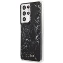 Guess GUHCS21LPCUMABK S21 Ultra G998 czarny/black hardcase Marble