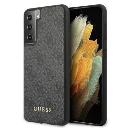 Guess GUHCS21MG4GFGR S21+ G996 szary/grey hard case 4G Metal Gold Logo