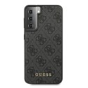 Guess GUHCS21MG4GFGR S21+ G996 szary/grey hard case 4G Metal Gold Logo