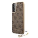 Guess GUHCS21MGF4GBR S21+ G996 brązowy/brown hardcase 4G Charms Collection