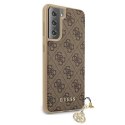 Guess GUHCS21MGF4GBR S21+ G996 brązowy/brown hardcase 4G Charms Collection