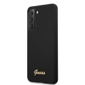 Guess GUHCS21MLSLMGBK S21+ G996 czarny/black hardcase Silicone Script Metal Logo