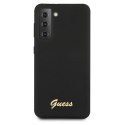 Guess GUHCS21MLSLMGBK S21+ G996 czarny/black hardcase Silicone Script Metal Logo