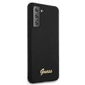 Guess GUHCS21MLSLMGBK S21+ G996 czarny/black hardcase Silicone Script Metal Logo