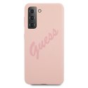 Guess GUHCS21MLSVSPI S21+ G996 różowy/pink hardcase Script Vintage