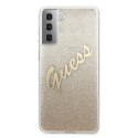 Guess GUHCS21MPCUGLSGO S21+ G996 złoty/gold hardcase Glitter Gradient Script