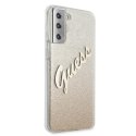 Guess GUHCS21MPCUGLSGO S21+ G996 złoty/gold hardcase Glitter Gradient Script