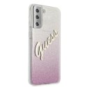 Guess GUHCS21MPCUGLSPI S21+ G996 różowy/pink hardcase Glitter Gradient Script